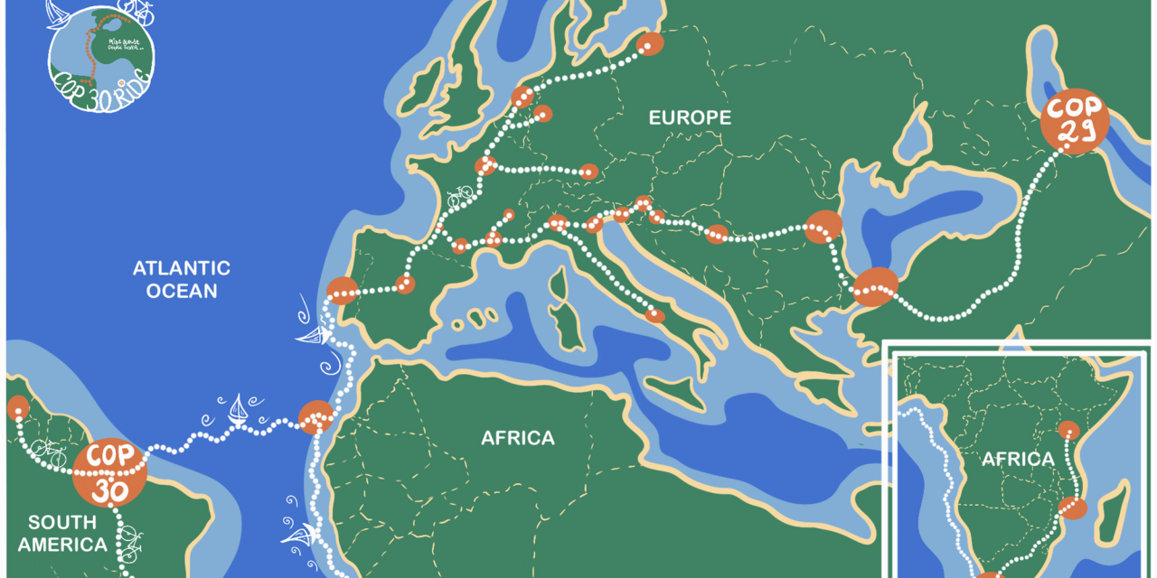 Pelo clima, centenas cruzam o Atlântico à vela e pedalam milhares de quilômetros até Belém