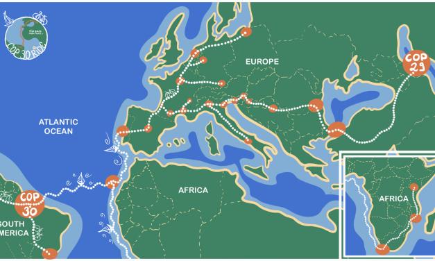 Pelo clima, centenas cruzam o Atlântico à vela e pedalam milhares de quilômetros até Belém